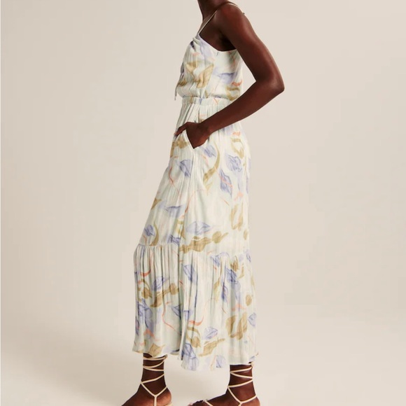NWT Abercrombie & Fitch Easy Waist Midaxi Dress - Picture 4 of 9